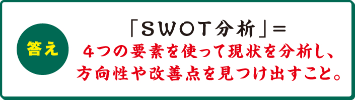 「SWOT（スウォット）分析」