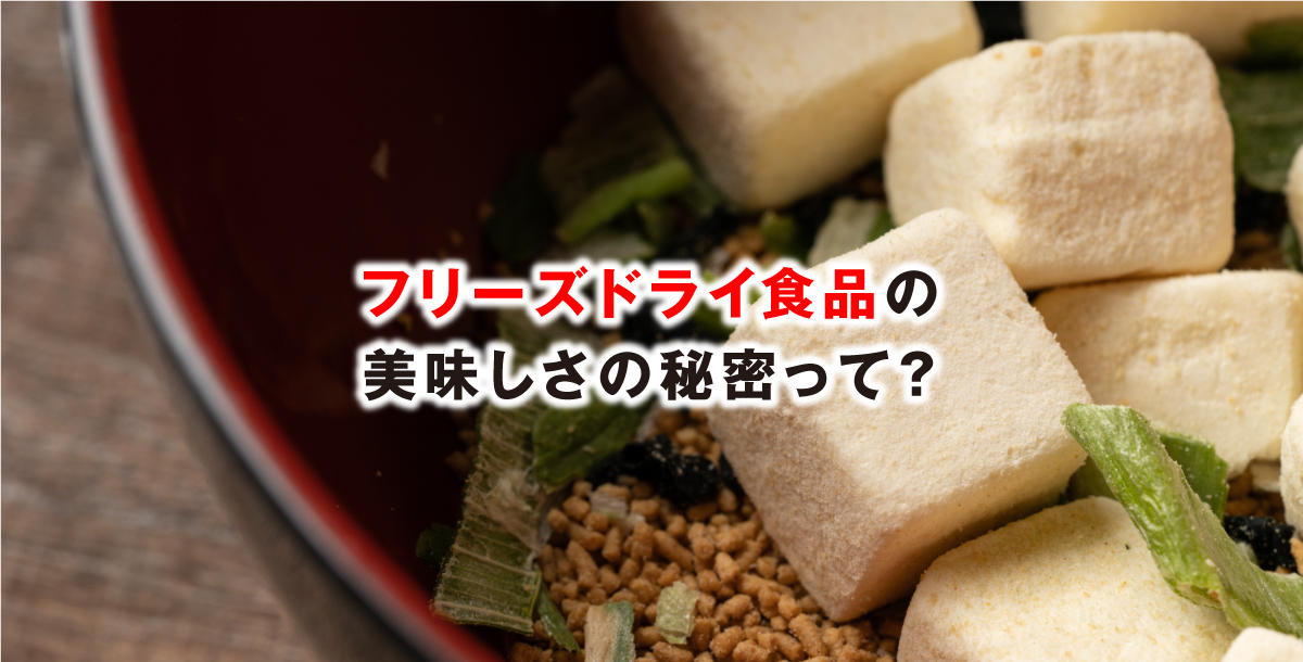 フリーズドライ食品の美味しさの秘密って？