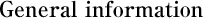 General information 