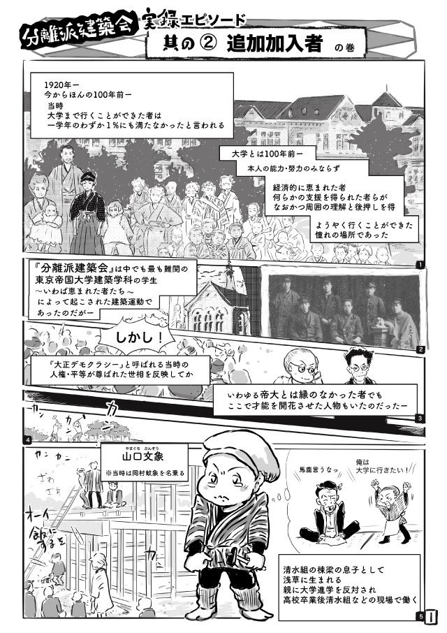 マンガで見る！分離派建築会実録エピソード 其の②