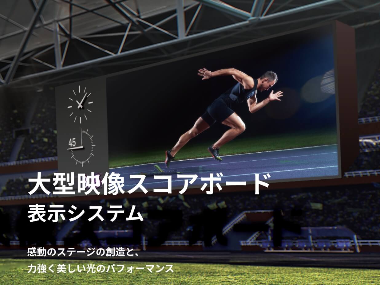 大型映像スコアボード表示システム
