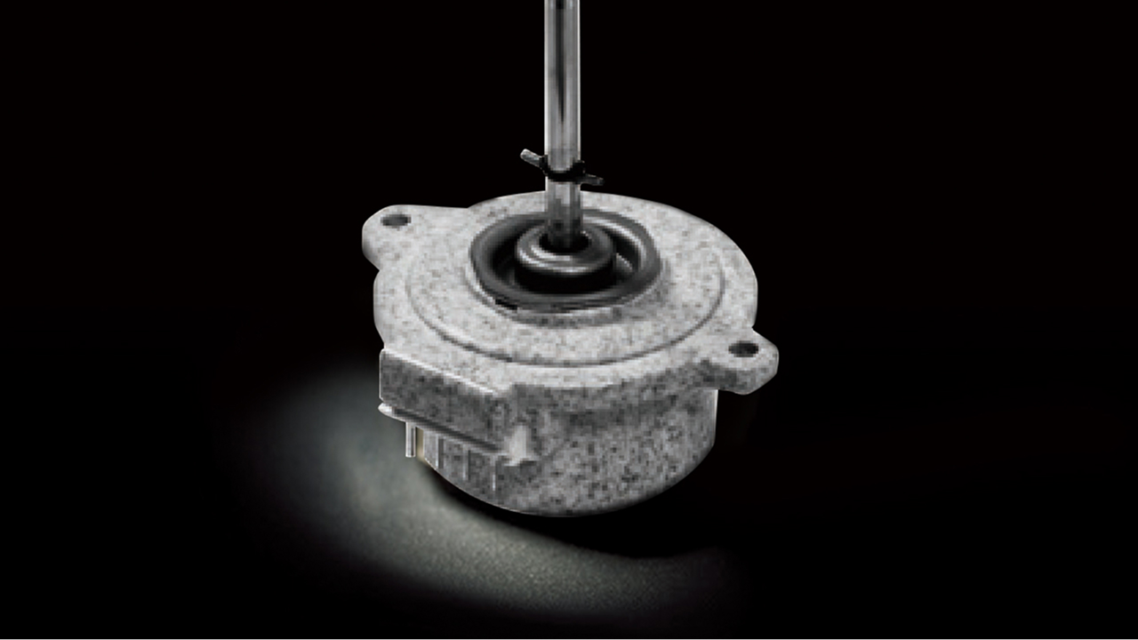 換気・空調機器に最適化された独自のファンモータ