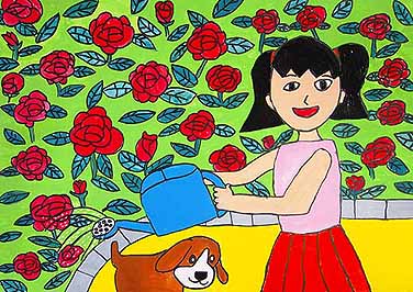 「花と笑顔」