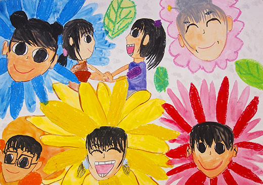 笑顔の花をさかせよう!