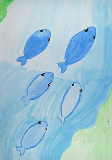 川でおよぐ魚