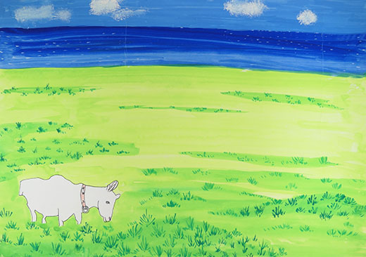 ヤギと海