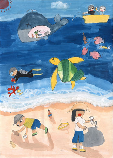 汚染された海