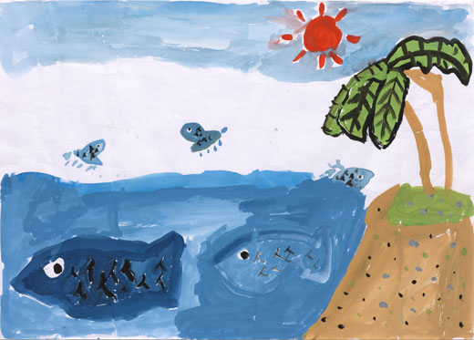 魚が海で生活