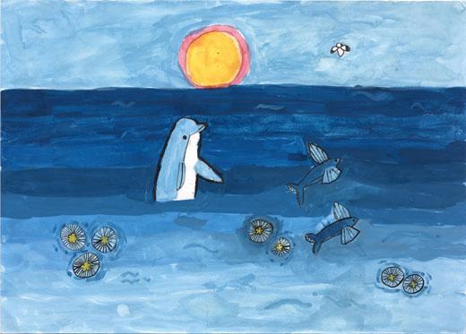朝の海
