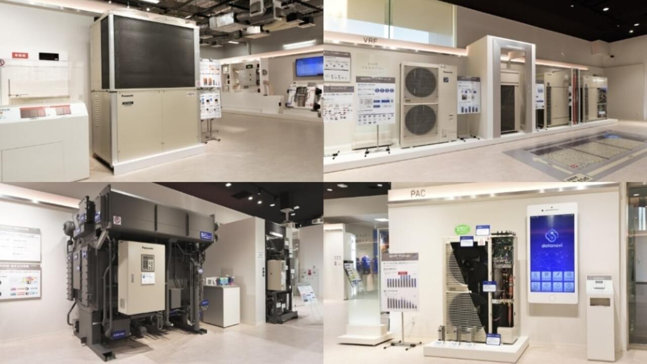 大泉拠点 業務用空調ショウルームの内観