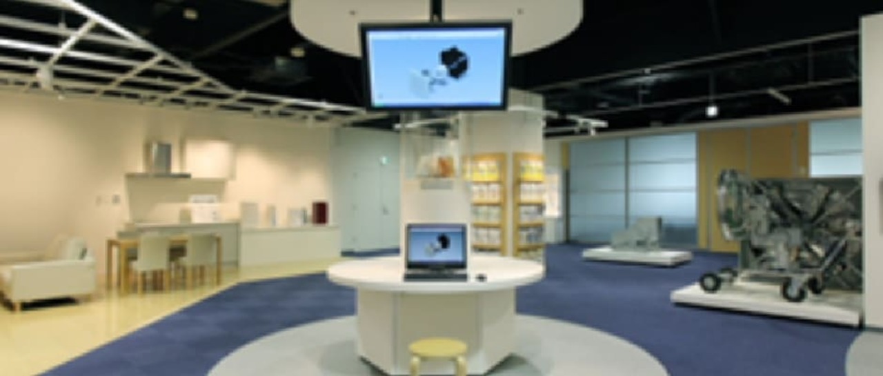 ITを駆使した設計・製造プロセスの展示フロア