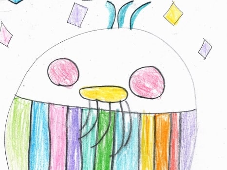 顔のある機械のイラスト