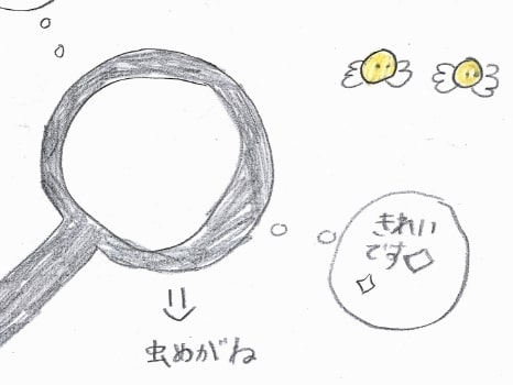 虫めがねのイラスト