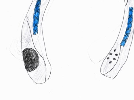 U時型をした機械のイラスト