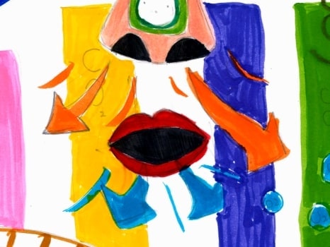 植物、家、笑顔の人が地球を取り囲んでいるイラスト