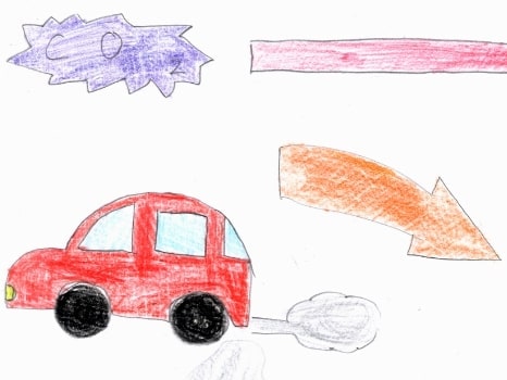 植物、家、笑顔の人が地球を取り囲んでいるイラスト