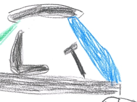 木を植える機械のイラスト