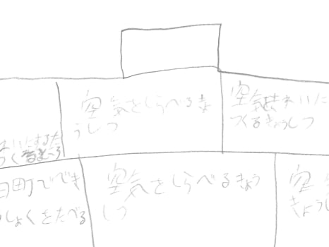 空気を作る学校のイラスト