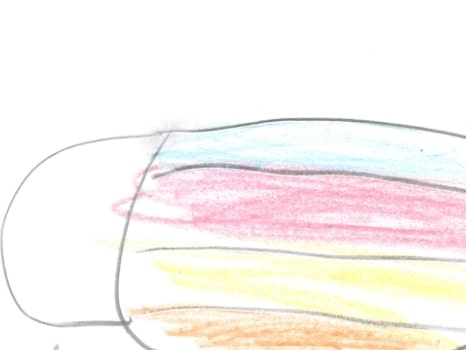 カラフルなマスクのイラスト