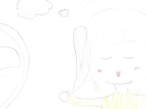 扇風機と人のイラスト