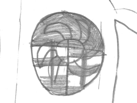 タービンが付いたマスクのイラスト