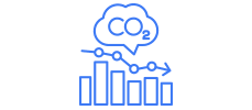 CO2の量が減っていくグラフのイラスト