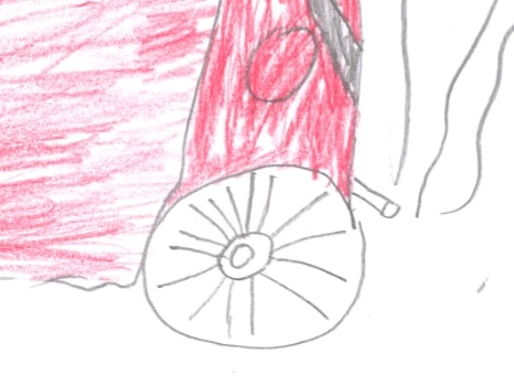 赤い車のイラスト
