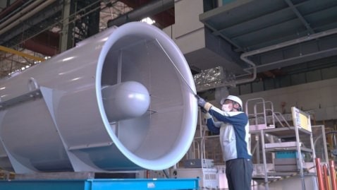 トンネル換気設備の性能評価試験をしている画像