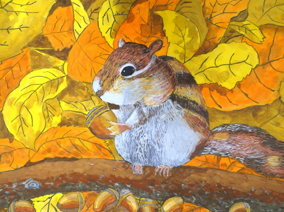 リスとどんぐり