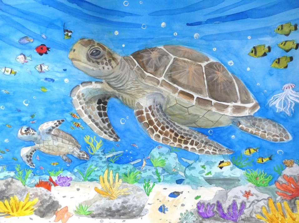 美しい海を泳ぐ魚たち