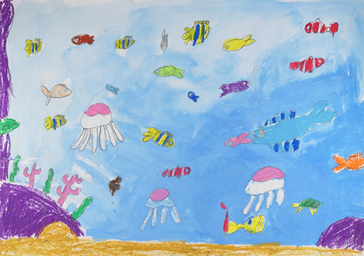 海の中の魚
