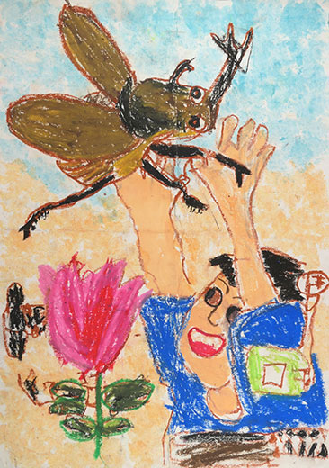 まてまて、カブトムシ!