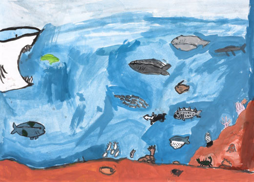 海の中の魚
