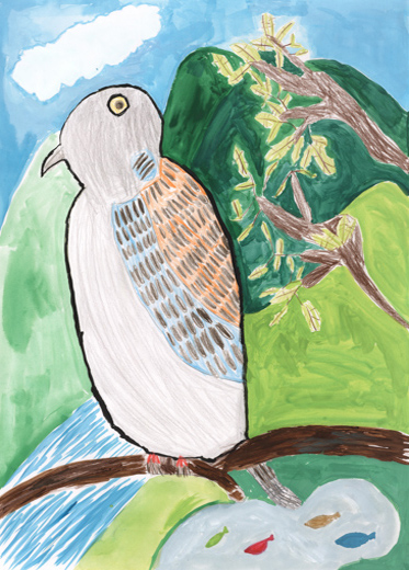 野生の鳥と美しい自然