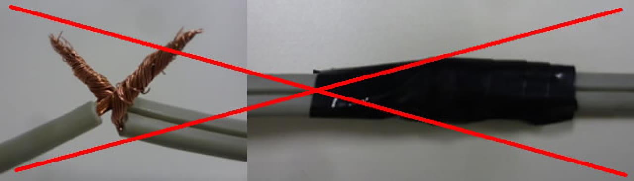 ■電源コードのねじり接続※