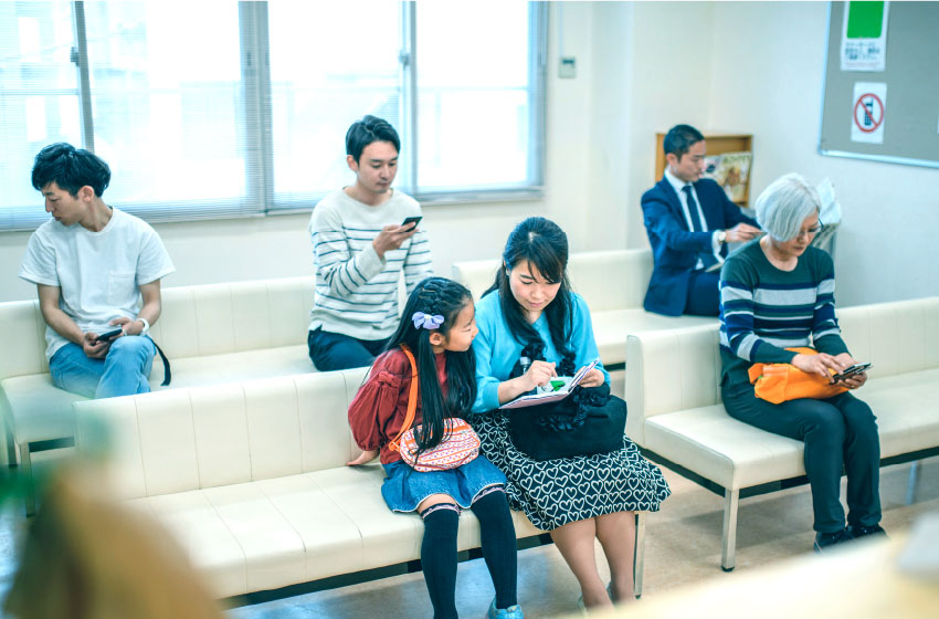 病院の待合室の写真