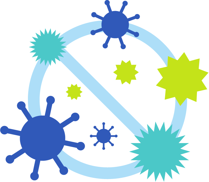 次亜塩素酸効果のイラスト