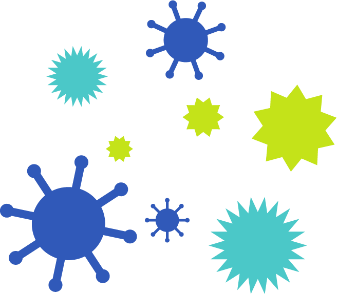 菌やウイルスのイラスト