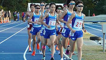 渡邊選手トラック走行