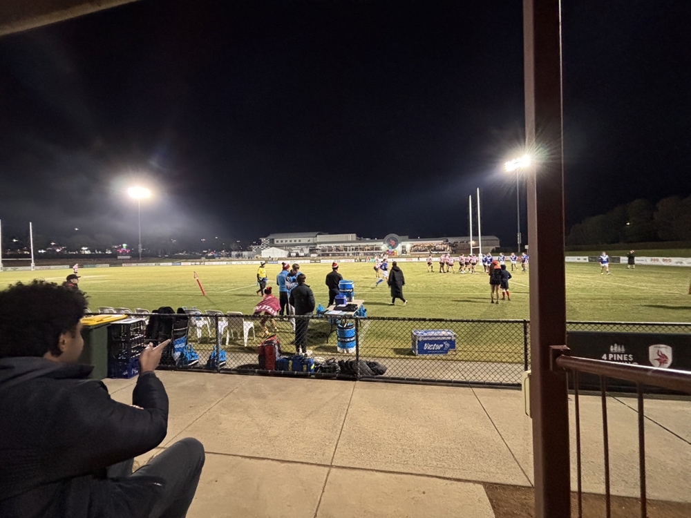 画像:昨年度チャンピオンCANBERRA ROYALS R.U.F.Cの試合見学
