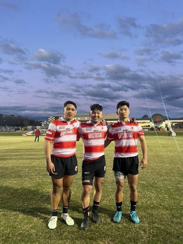 試合後、杏虎さんとチームメイトと